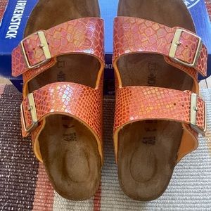 Birkenstock Arizona Orange Snake , Sz. 41